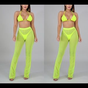 Sheer Palazzo Swim Set